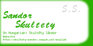 sandor skultety business card