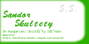 sandor skultety business card